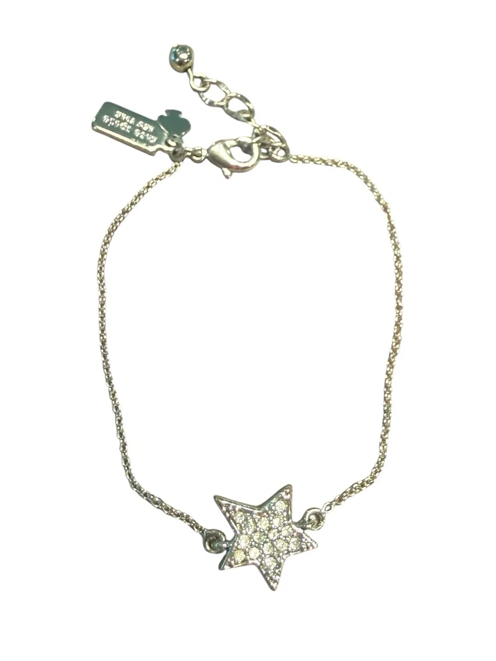 kate spade silver tone star pavé bracelet